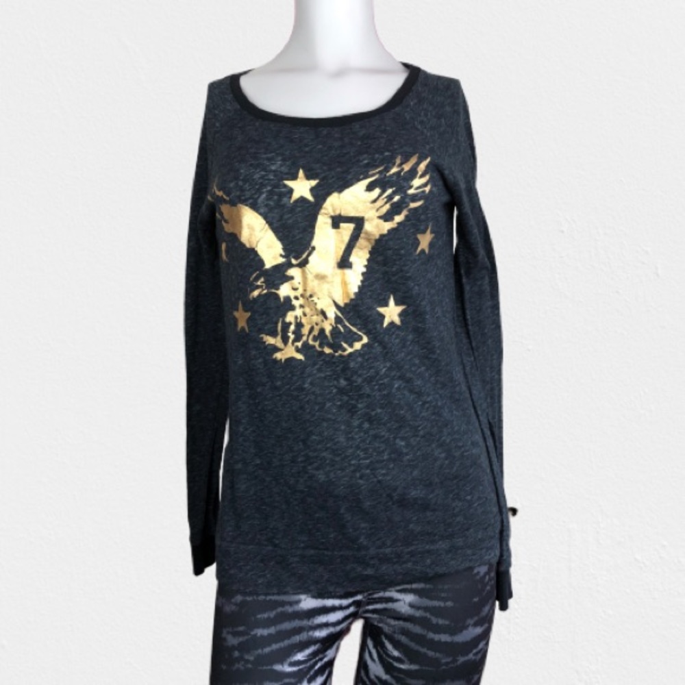 American Eagle 🦅 long Sleeve Gray Top S/P